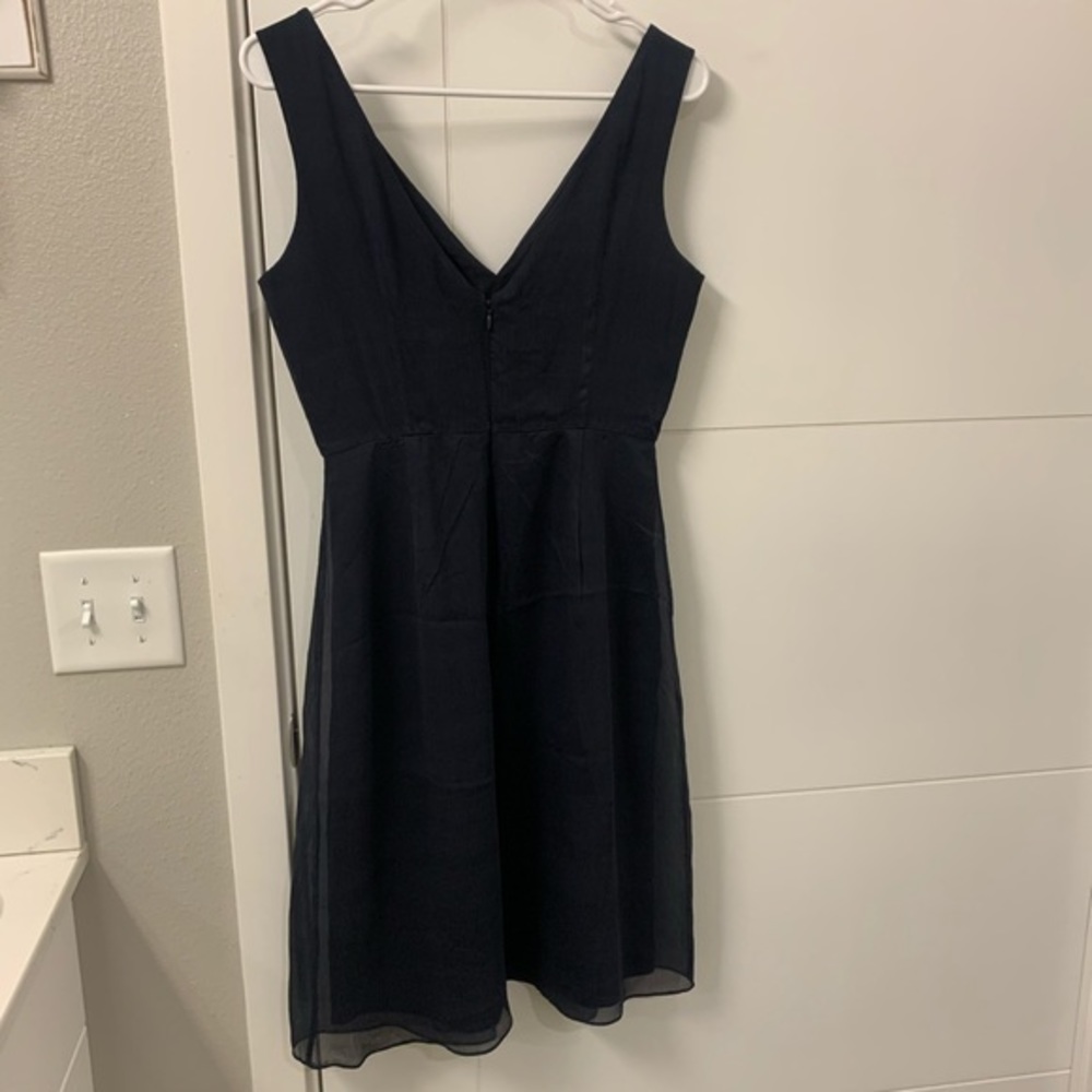 Navy‎ Blue J. Crew Tool Dress Size 0 Pleated - Picture 5 of 6